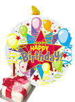Birthday balloonsa combination