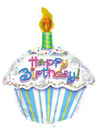 Birthday cake shaped helium balloon