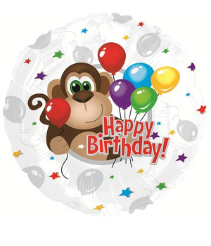 Birthday Monkey Balloon